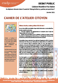 Cahier d'acteurs de l'atelier citoyen